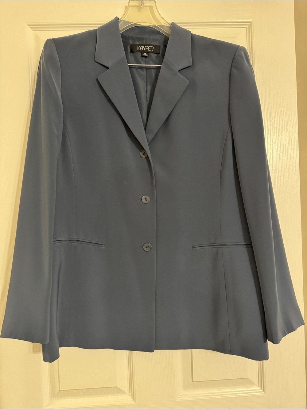 Kasper Women's Navy 3-Piece Pantsuit Set - Jacket, Pants & Skirt - Picture 3 of 11